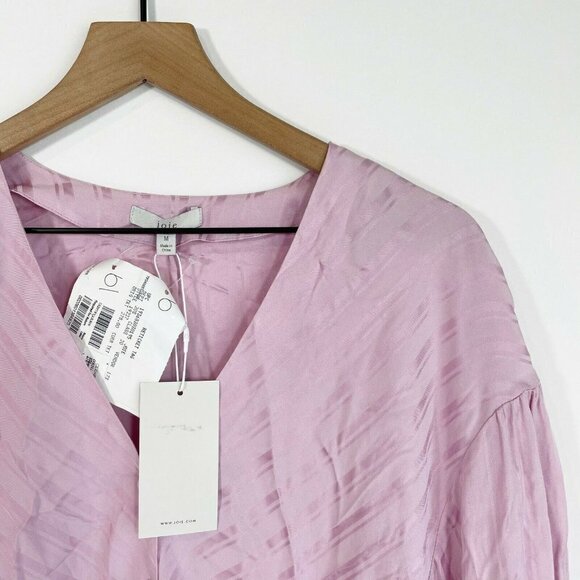 Joie Light Purple Cadmar Illusion Chevron Blouse M - Picture 2 of 12